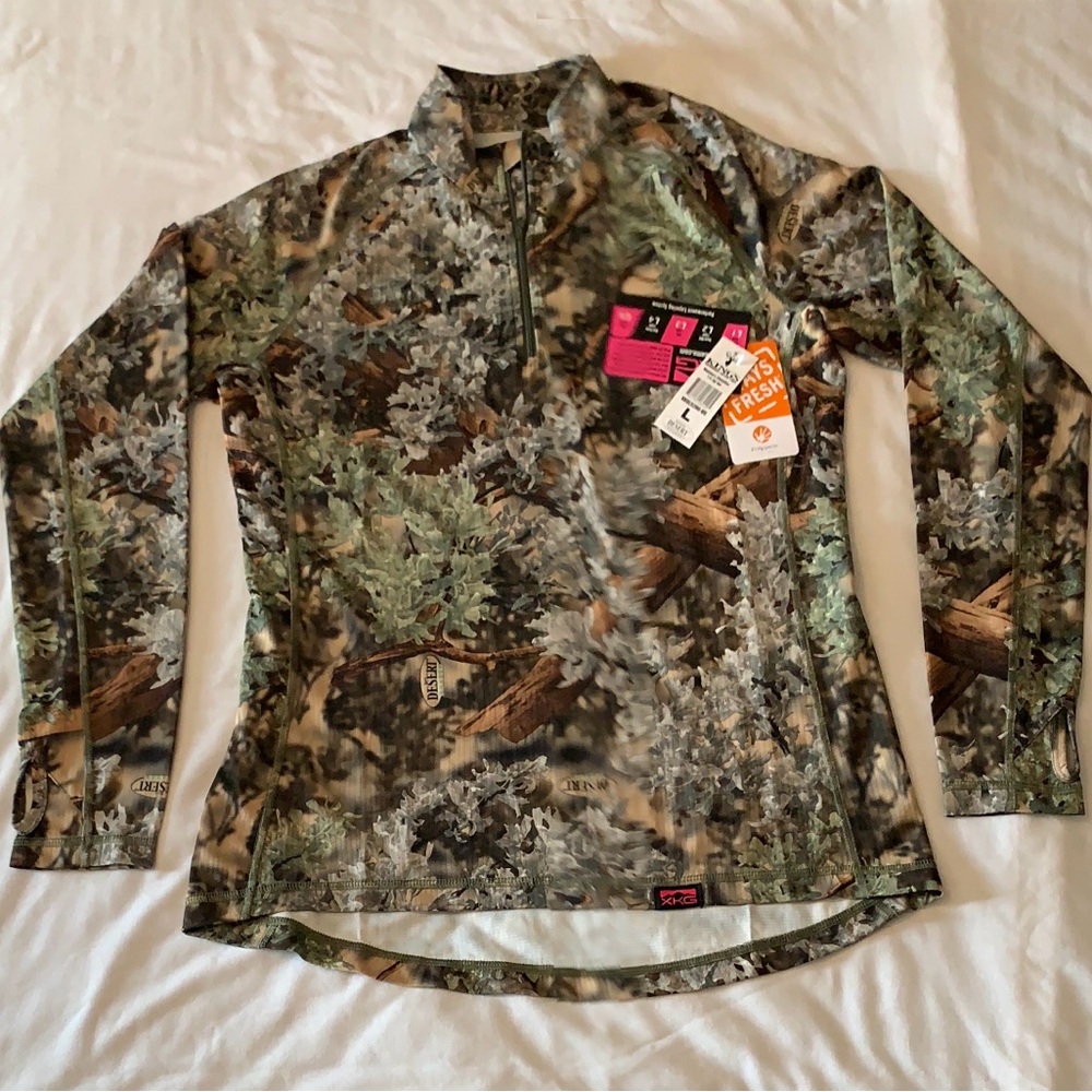 King’s Desert Shadow Women’s Elevation 1/4 Zip Long Sleeve Tee. Size L NWT